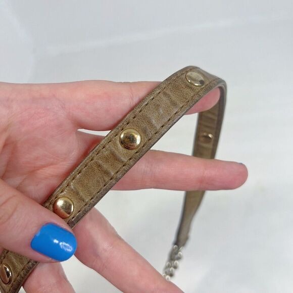 Rebecca Minkoff M.A.C. Taupe Leather Crossbody Bag Purse - Picture 11 of 12